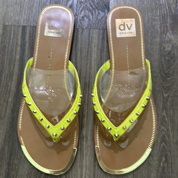 Dolce Vita Acid Yellow Stella Sandals - Picture 2 of 9